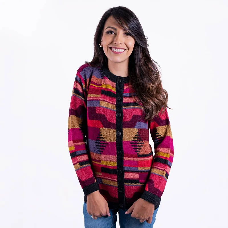 Alpaca Cardigan Inca Crew Neck V-Neck Turtle Neck