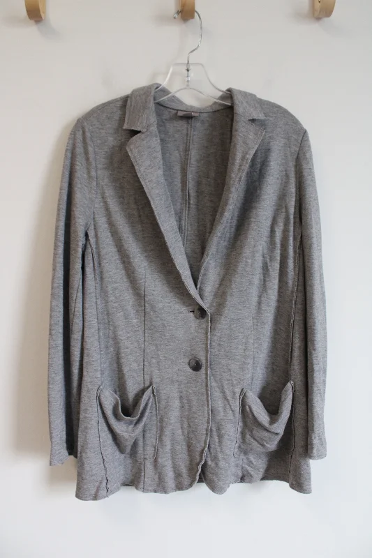 J.Jill Gray Lightweight Knit Jacket | M Denim Jacket Leather Jacket Suede Jacket
