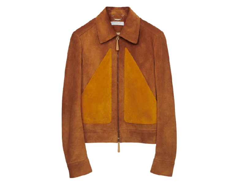 Chloe Patchwork Suede Jacket Appliqued Jacket Beaded Jacket Sequined Jacket