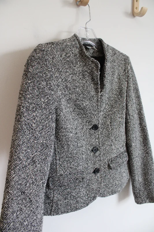 Old Navy Black & White Jacket | S Print Jacket Jacquard Jacket Patchwork Jacket