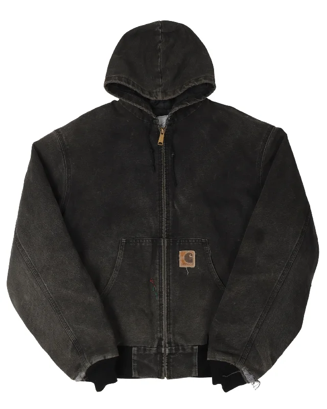 Carhartt Faded Hooded Jacket Cardigan Sweater Pullover
