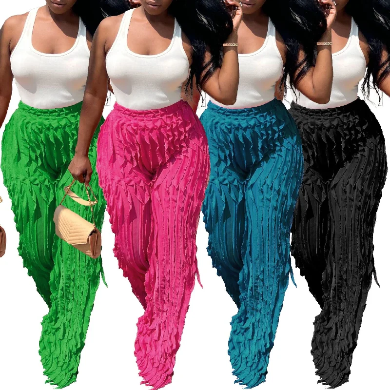 Mesh Wave Pattern Ruffled Loose High Waist Wide Leg Trousers(CL11768) Trousers Corduroy Warm Mesh Wave Pattern Ruffled Loose High Waist Wide Leg Trousers(CL11768) Trousers Corduroy Warm