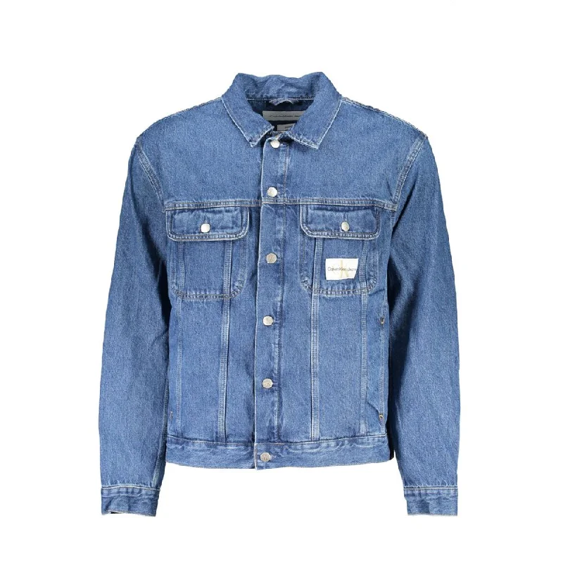 Elegant Denim Charm - Casual Jacket Zip Front Button Front Snap Front