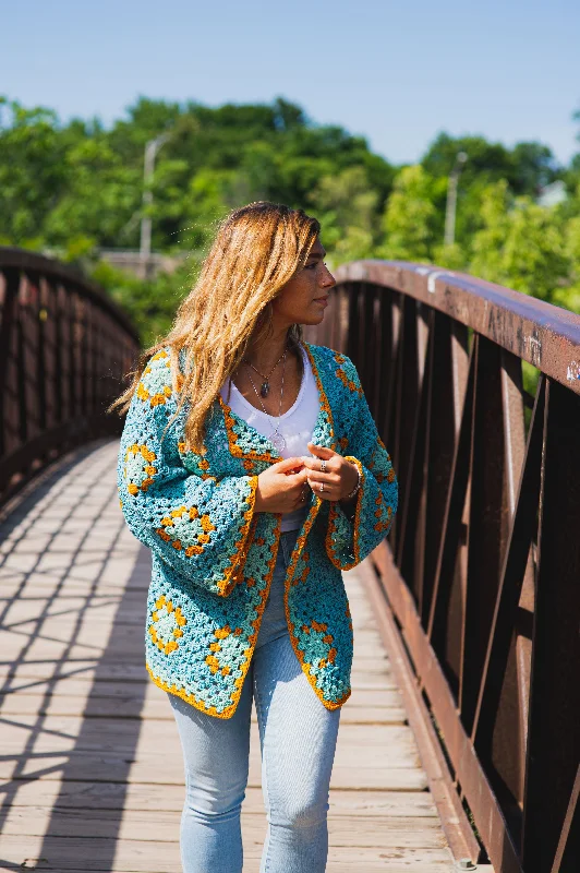 Granny Square Jacket (Crochet) Print Jacket Jacquard Jacket Patchwork Jacket