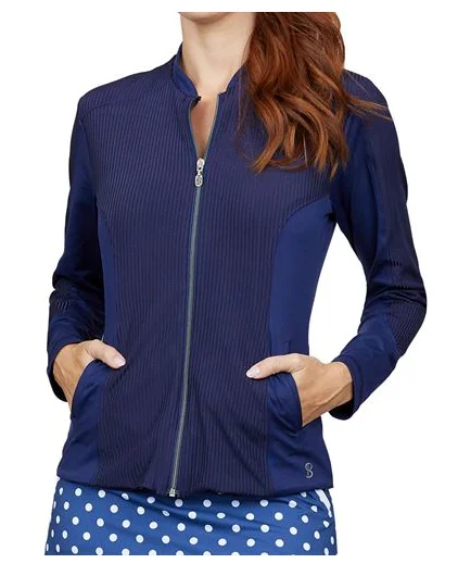 Ladies Sofibella Jacket(Navy) Herringbone Jacket Checkered Jacket Solid Jacket