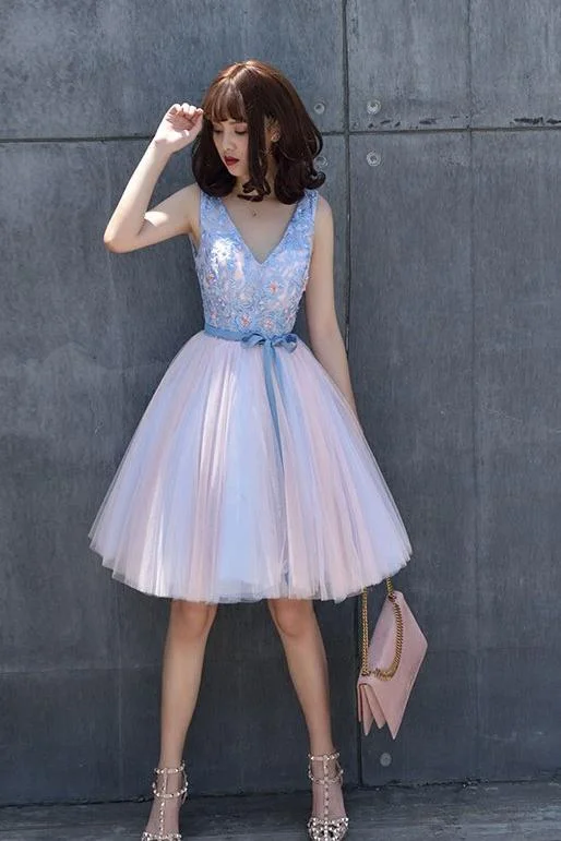 A Line Lace V Neck Elegant Homecoming Dresses,Short Prom Dresses for Homecoming stunning DM480 A Line Lace V Neck Elegant Homecoming Dresses,Short Prom Dresses for Homecoming stunning DM480