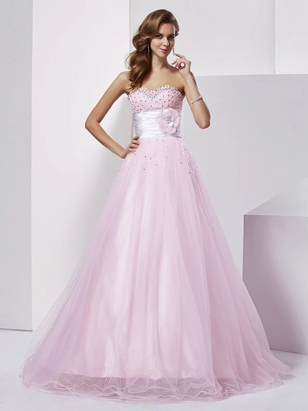 Ball Gown Strapless Sleeveless Beading Long Elastic Woven Satin Quinceanera Dresses TPP0009115 Ball Gown Strapless Sleeveless Beading Long Elastic Woven Satin Quinceanera Dresses TPP0009115