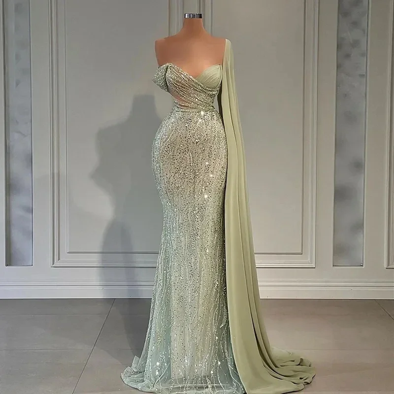 Luxury Ribbon Evening Dresses Sparkle Trumpet Sweetheart Sexy Sleeveless Backless Ball Gowns Woman's Formal Party Vestidos De Luxury Ribbon Evening Dresses Sparkle Trumpet Sweetheart Sexy Sleeveless Backless Ball Gowns Woman's Formal Party Vestidos De