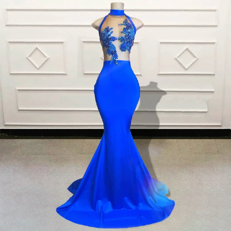 Black Girls Mermaid Long Prom Dresses for Birthday Party Sexy Sheer Beaded Lace Women Custom Formal Occasion Evening Gowns Black Girls Mermaid Long Prom Dresses for Birthday Party Sexy Sheer Beaded Lace Women Custom Formal Occasion Evening Gowns