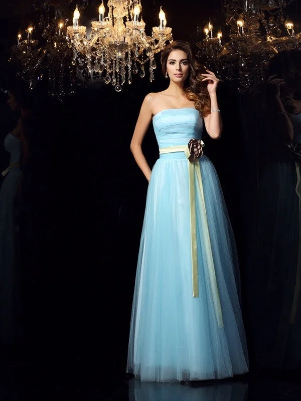 Ball Gown Strapless Sash/Ribbon/Belt Sleeveless Long Satin Quinceanera Dresses TPP0004221 Ball Gown Strapless Sash/Ribbon/Belt Sleeveless Long Satin Quinceanera Dresses TPP0004221