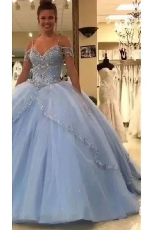 Quinceanera Dresses Ball Gown Off The Shoulder Floor-Length Tulle With Rhinestone Lace PCM2NSRZ Quinceanera Dresses Ball Gown Off The Shoulder Floor-Length Tulle With Rhinestone Lace PCM2NSRZ
