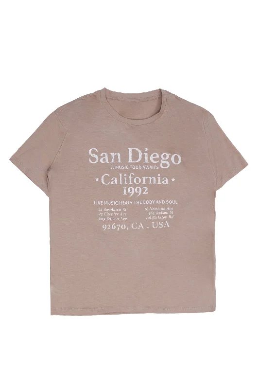San Diego Graphic Relaxed Tee Jersey Fabric Tulle Fabric Batik Fabric
