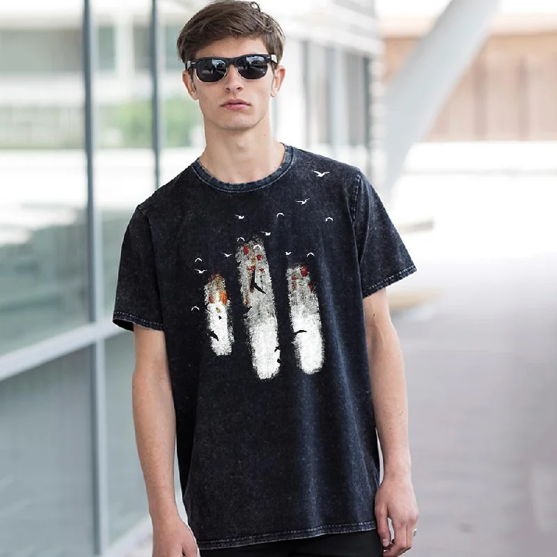 Abstract birds t-shirt, unisex Chenille Blend Fleece Blend Nylon Blend