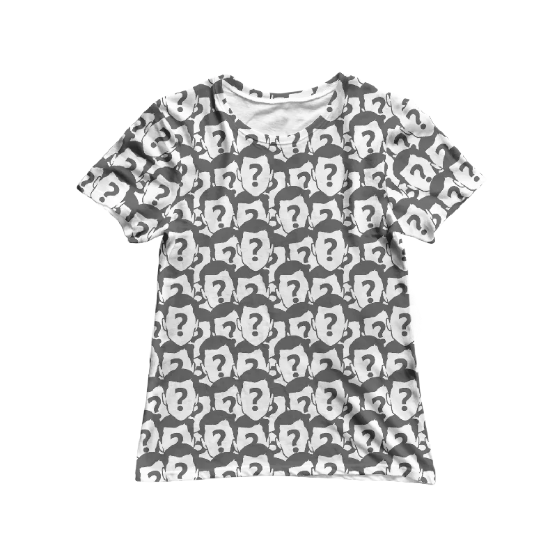 All Over Face Custom Women's Tee Notch Collar Peter Pan Collar Cowl Neck