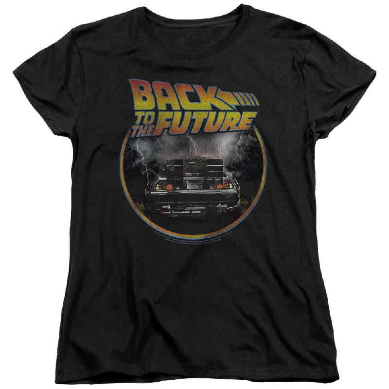 Back To The Future Back - Women's T-Shirt Welt Pockets Slit Pockets Flap Pockets