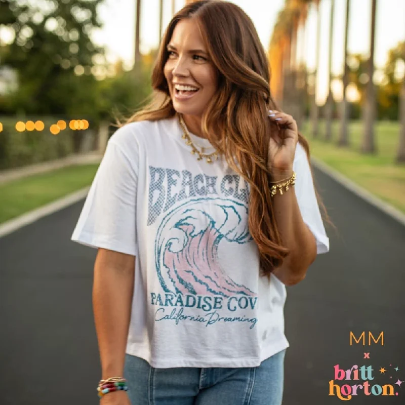 Beach Club Relaxed Boxy Tee Terry Blend Velvet Blend Canvas Blend