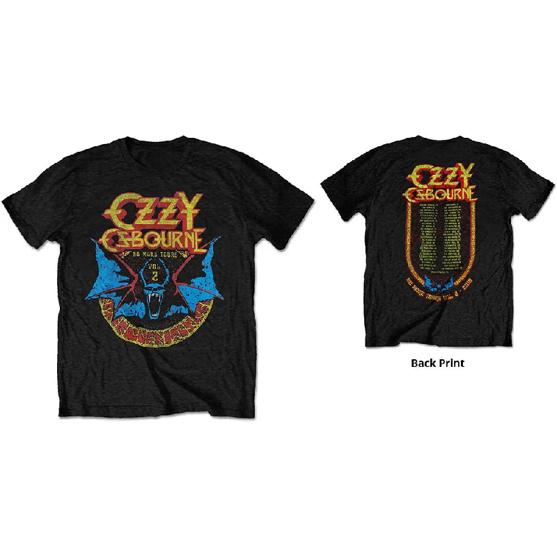 OZZY OSBOURNE Attractive T-Shirt, Bat Circle Sequined Glittery Shiny
