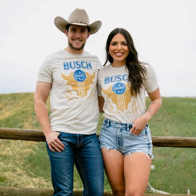 Busch Light Bison T-Shirt Iron Safe Non-Iron Wrinkle Free