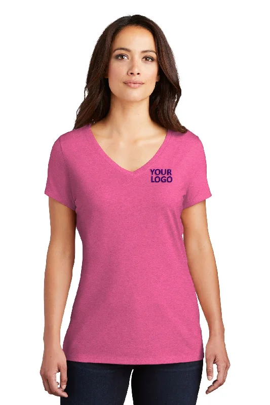 District Made Ladies Perfect Tri V-Neck Tee's, Fuchsia Frost Rayon Fabric Velvet Fabric Corduroy Fabric District Made Ladies Perfect Tri V-Neck Tee's, Fuchsia Frost Rayon Fabric Velvet Fabric Corduroy Fabric