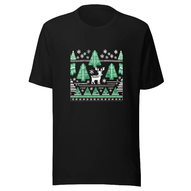 Festive Forest Christmas Graphic Women Staple Eco T-Shirt Houndstooth Herringbone Solid Festive Forest Christmas Graphic Women Staple Eco T-Shirt Houndstooth Herringbone Solid