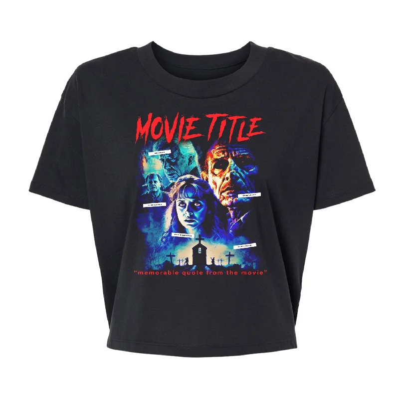 Generic Horror Shirt - Alternative Women's Crop Tee Chenille Blend Fleece Blend Nylon Blend Generic Horror Shirt - Alternative Women's Crop Tee Chenille Blend Fleece Blend Nylon Blend