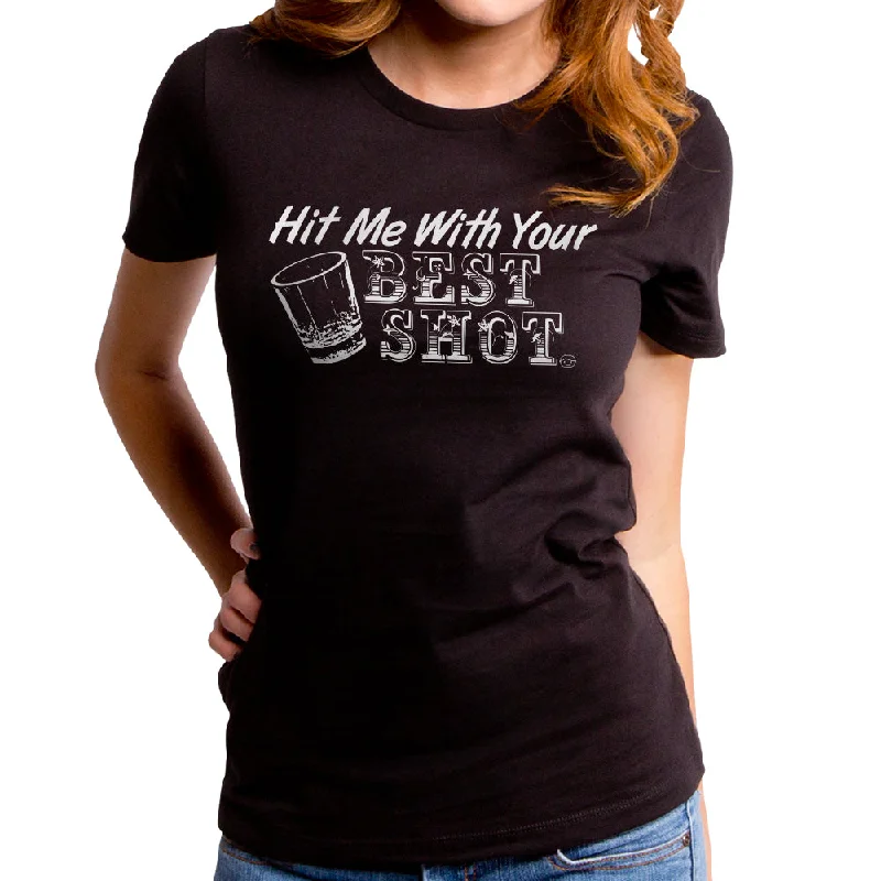 Hit Me With Your Best Shot Women's T-Shirt Rayon Velvet Corduroy