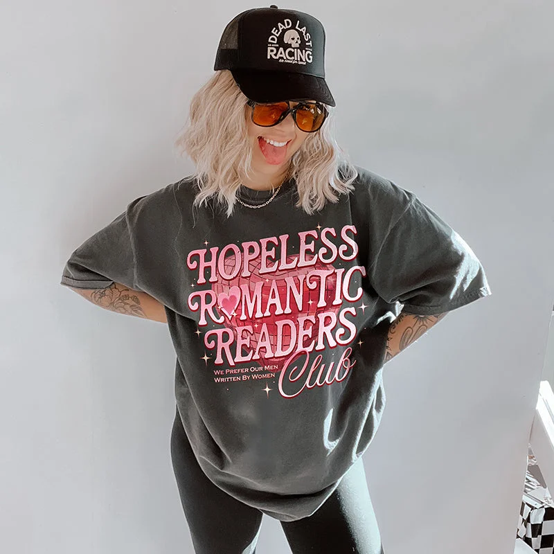 Hopeless Romantic Readers Club Heavyweight Tee Spandex Blend Rayon Blend Denim Blend Hopeless Romantic Readers Club Heavyweight Tee Spandex Blend Rayon Blend Denim Blend