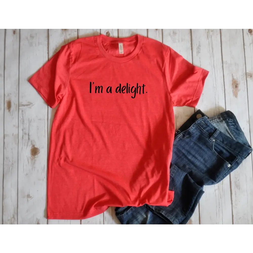 I'm a delight. Unisex Shirt Houndstooth Herringbone Solid