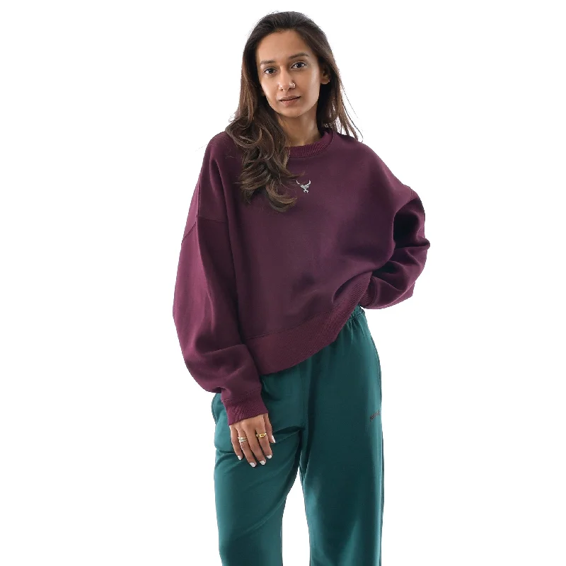 Inferno Drop Arm Sweat Shirt Notch Collar Peter Pan Collar Cowl Neck