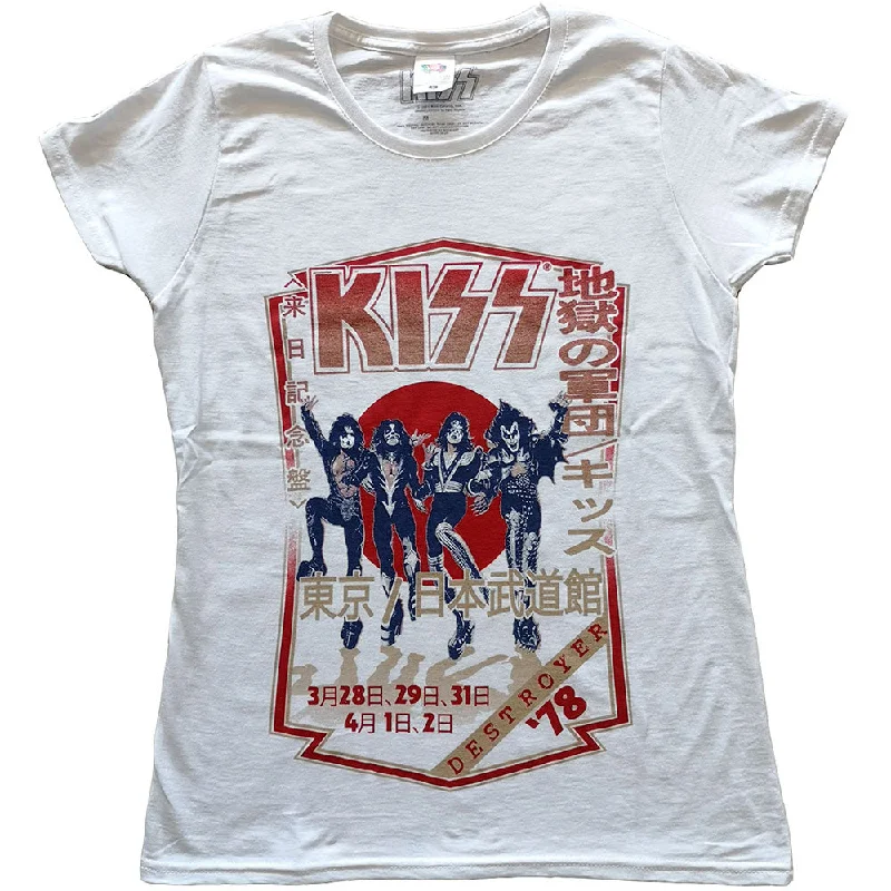 KISS Destroyer Tour '78 Ladies T-Shirt Terry Blend Velvet Blend Canvas Blend