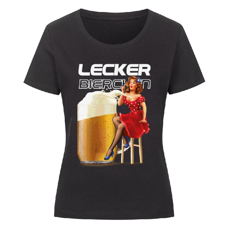 LECKER BIERCHEN - Premium Shirt Damen Houndstooth Herringbone Solid