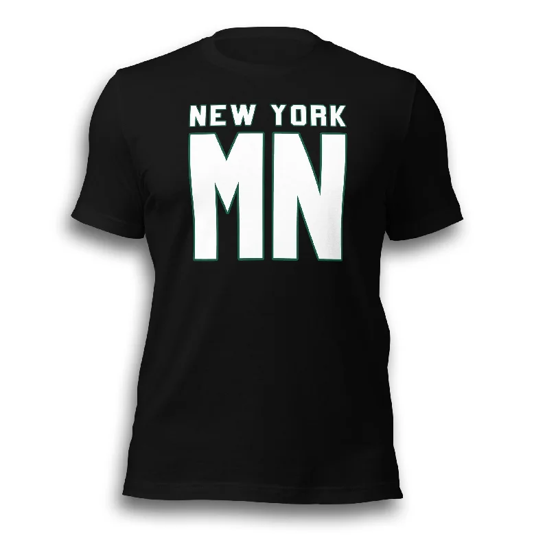 NEW YORK MN BLACK UNISEX T-SHIRT Fleece Nylon Spandex