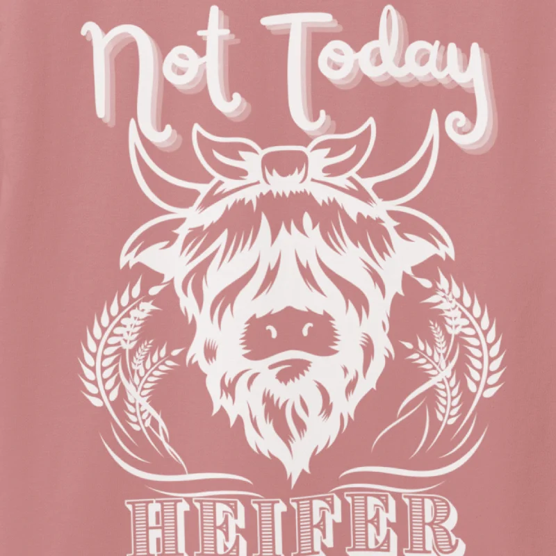 Not Today Heifer | Southern Charm T-Shirt | Sarcastic Graphic | Gift Idea |  Unisex - Men and Women Tee | Funny T-Shirt Graphic T-Shirt Round Neck Polyester