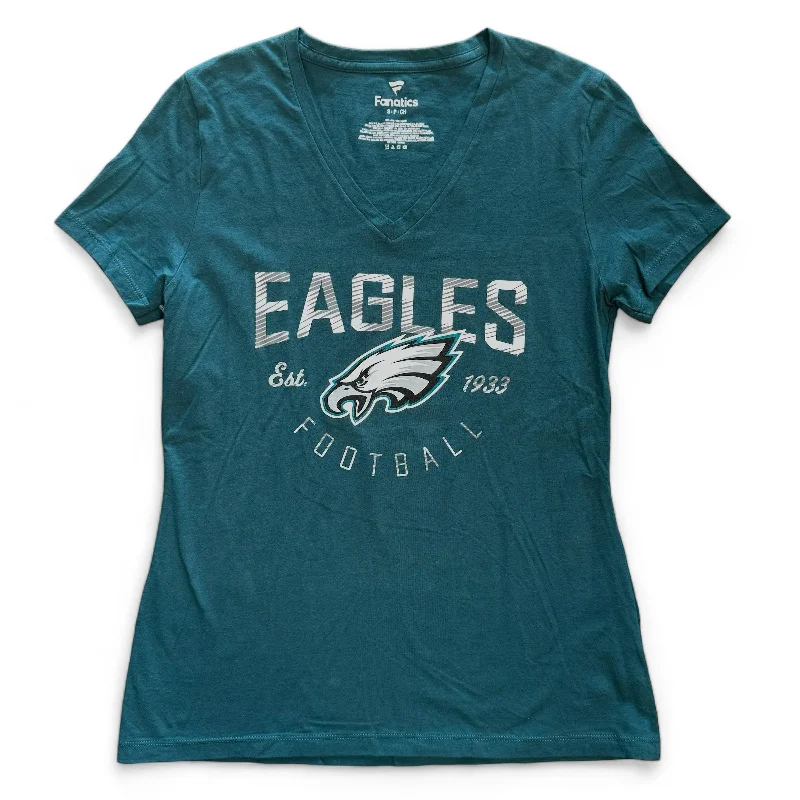 Philadelphia Eagles Women's Live For It Shirt V-Neck T-Shirt Long Sleeve Cotton