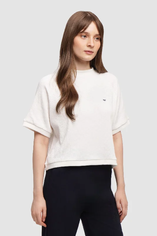 Raglan T-Shirt Chenille Brocade Lace