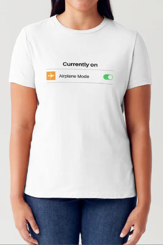 CURRENTLY ON AIRPLANE MODE Graphic Short Sleeve Tubular T-Shirt Lace Blend Ribbed Blend Corduroy Blend CURRENTLY ON AIRPLANE MODE Graphic Short Sleeve Tubular T-Shirt Lace Blend Ribbed Blend Corduroy Blend