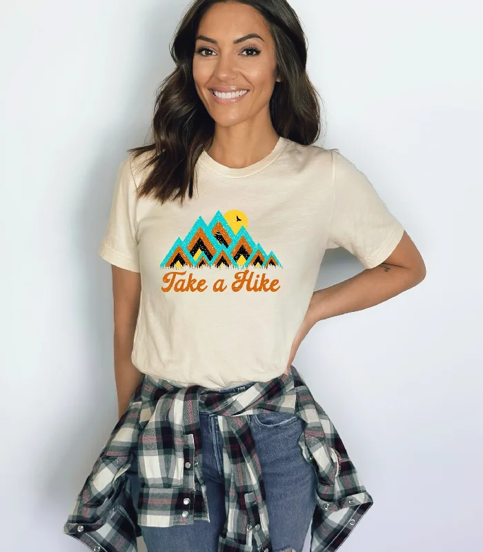 Take A Hike Ladies T-Shirt Lace Blend Ribbed Blend Corduroy Blend