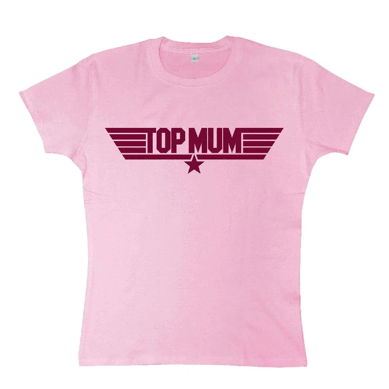 Top Mum Womens T-Shirt Houndstooth Herringbone Solid