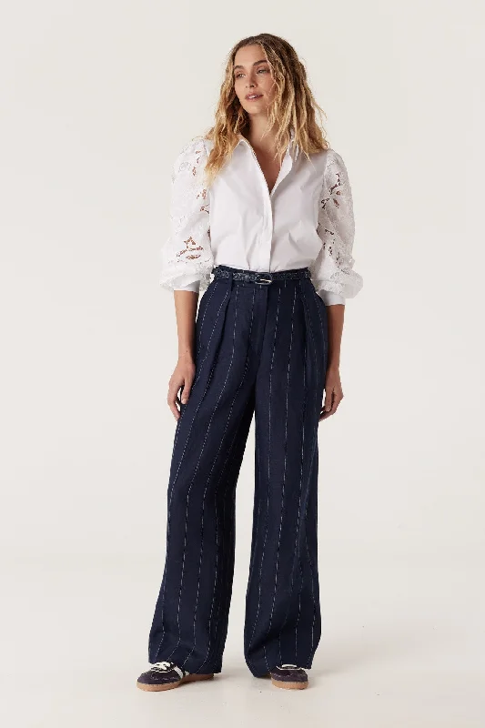 Victoria Embroidered Shirt - White Zippered Front Buttoned Front Snap Front