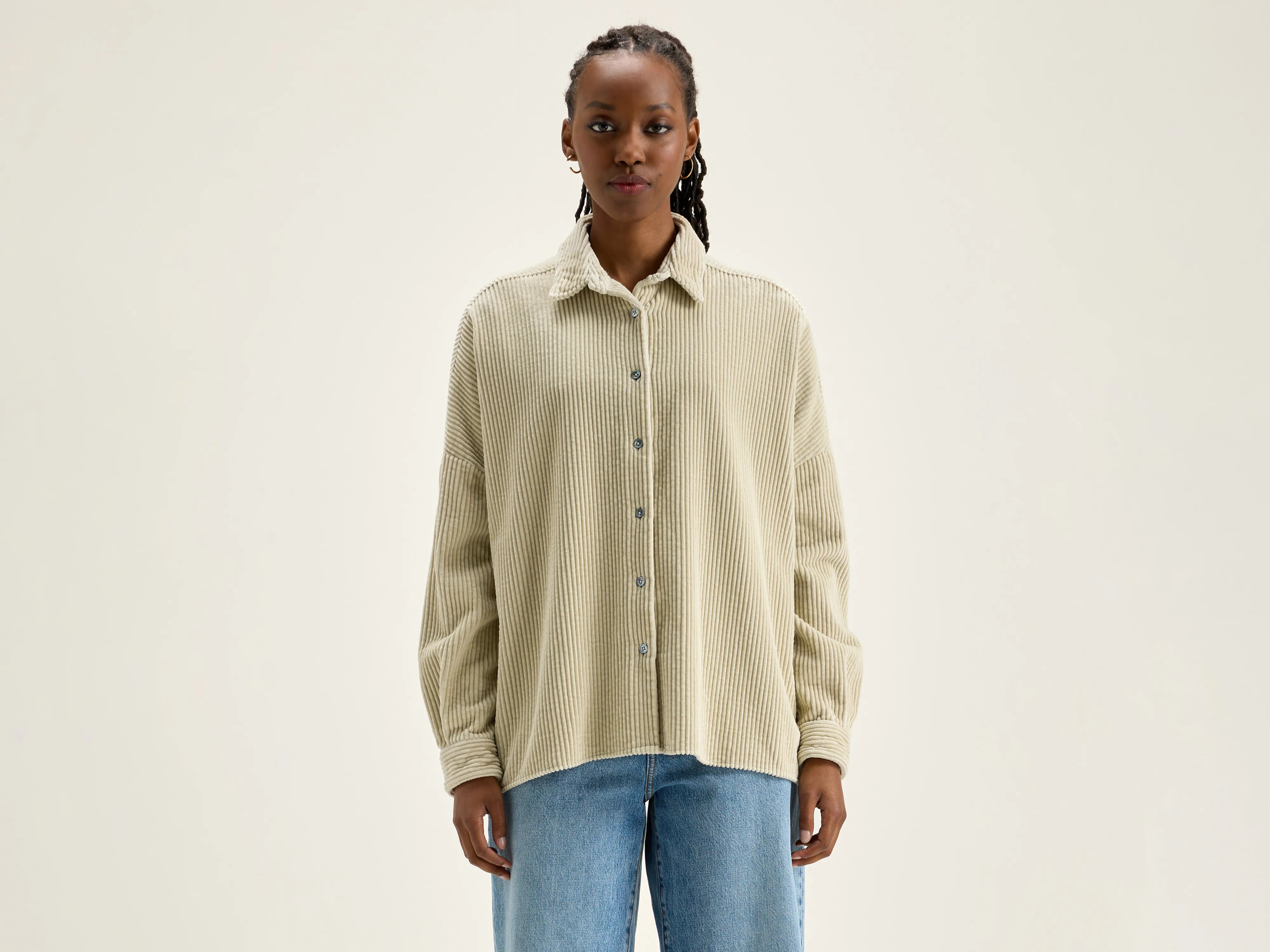 Ginna corduroy shirt (242 / W / CRAIE) Fashionable Trendy Casual