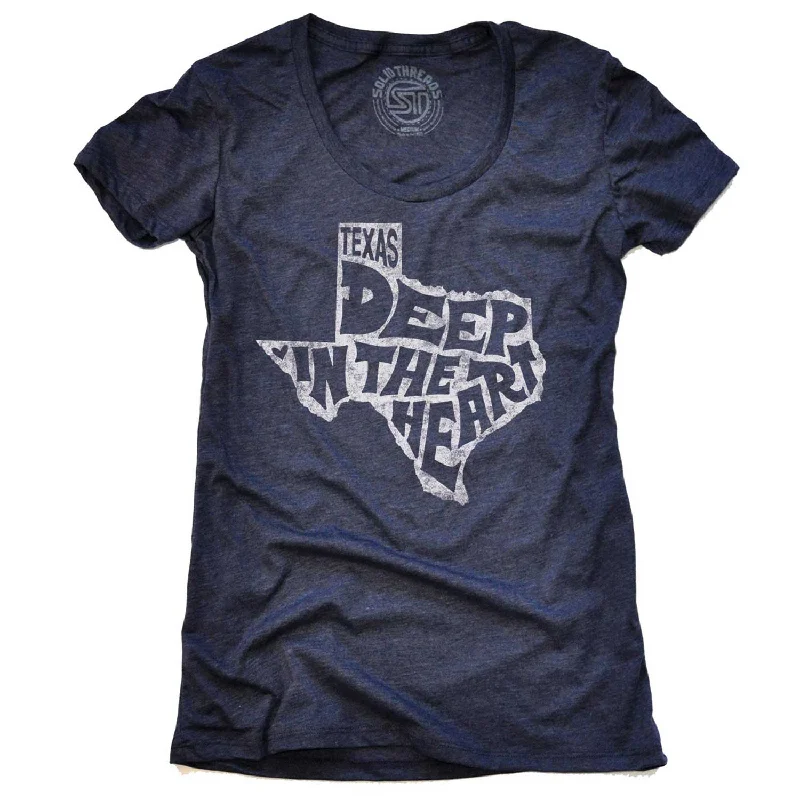 Women's Deep In The Heart Of Texas T-shirt Satin Fabric Silk Fabric Chiffon Fabric
