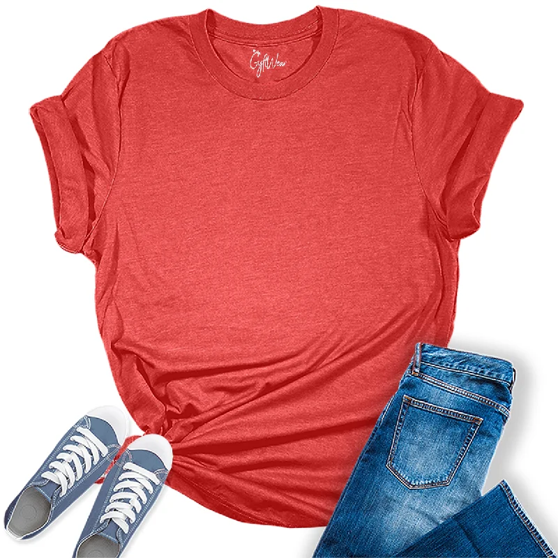 Womens Heather Red T Shirts Premium Casual Short Sleeve Shirts Oversized Tops Fleece Fabric Down Fabric Feather Fabric Womens Heather Red T Shirts Premium Casual Short Sleeve Shirts Oversized Tops Fleece Fabric Down Fabric Feather Fabric