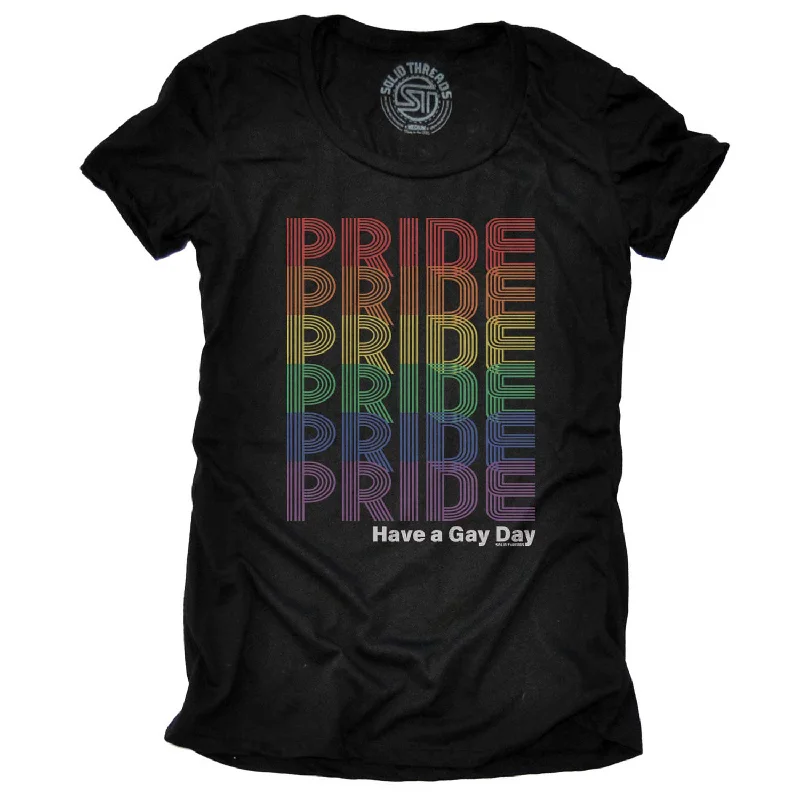 Women's Pride Rainbow Fade T-shirt Iron Safe Non-Iron Wrinkle Free