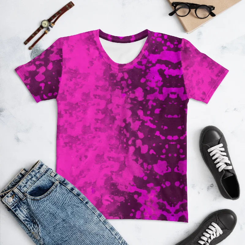 Women's T-shirt "Happy Colors - Berry" Graphic T-Shirt Round Neck Polyester