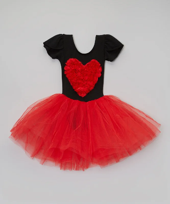 Black/Red Heart Ballet Dress Tunics Stylish modern