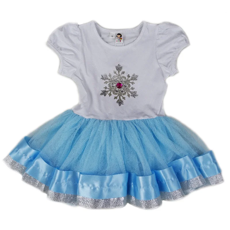Blue/White & Silver Snowflake Dress Tunics Fleece cozy