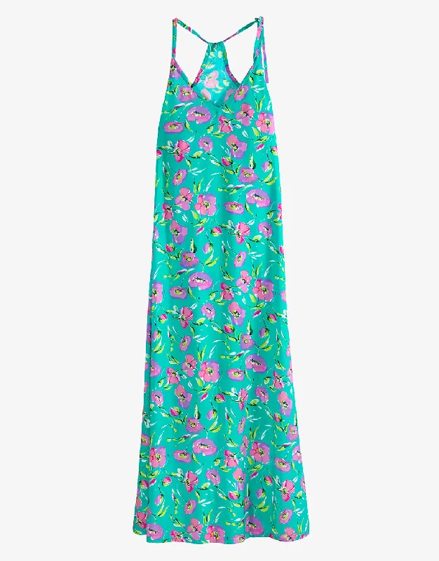 Blume Maxi Beach Dress- Mint Floral Tunics Summer linen