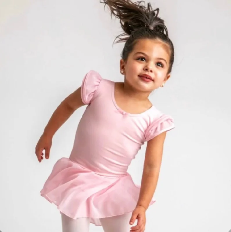 Capezio Flutter Puff Sleeve Dress - Children'S Collection 11882C Tunics Exclusive limited Capezio Flutter Puff Sleeve Dress - Children'S Collection 11882C Tunics Exclusive limited