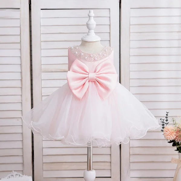 Baby Girl Easter Dress Cute Bow Sleeveless Mesh Princess Dress Tunics Versatile all-occasion Baby Girl Easter Dress Cute Bow Sleeveless Mesh Princess Dress Tunics Versatile all-occasion