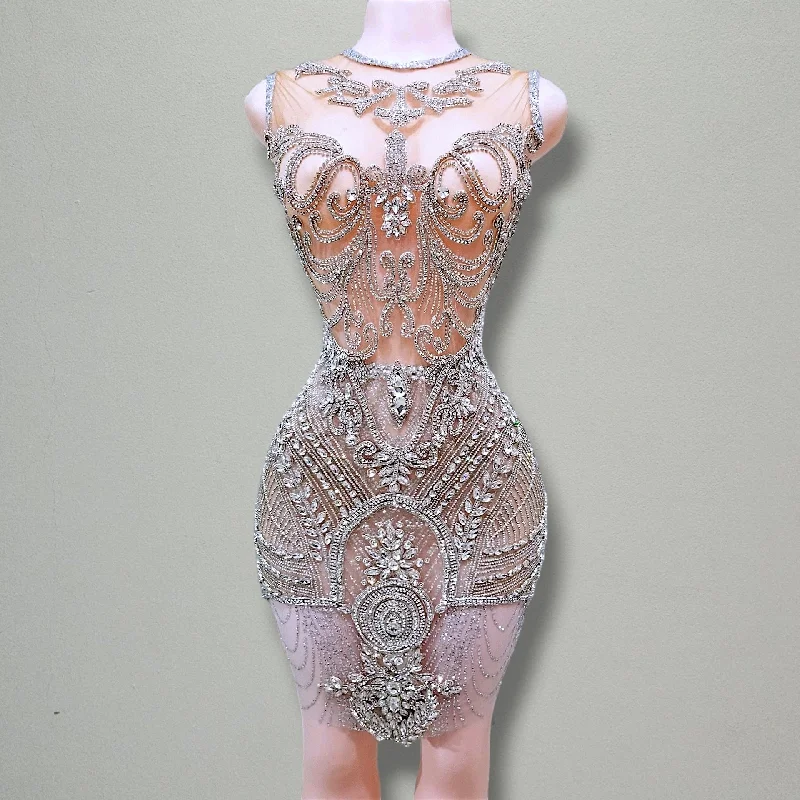 Diamond Asaran Rhinestone dress Tunics Running lightweight